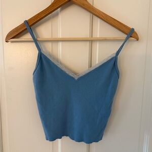 Brandy Melville Blue Lace Camisole Tank